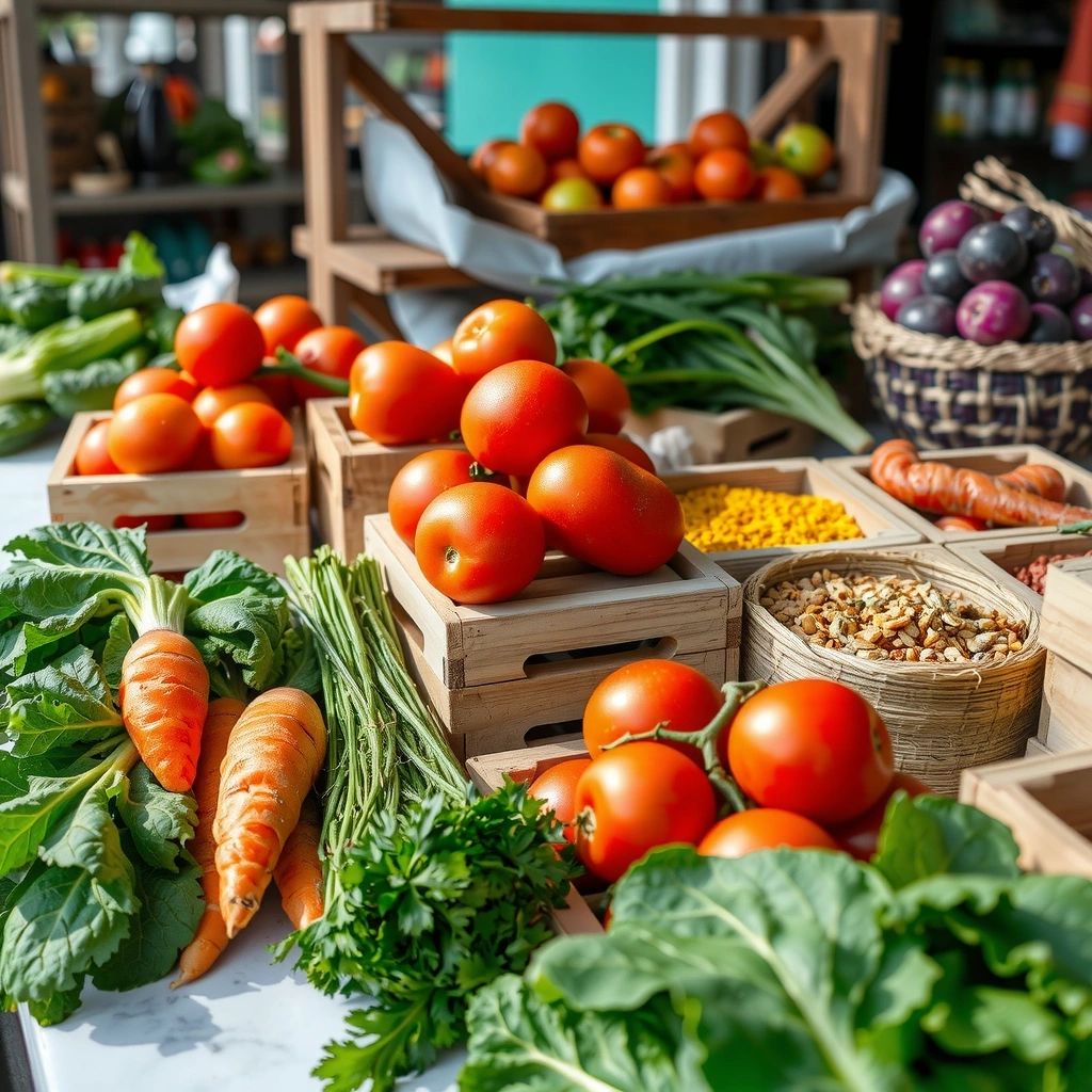 Besuch auf dem Bauernmarkt